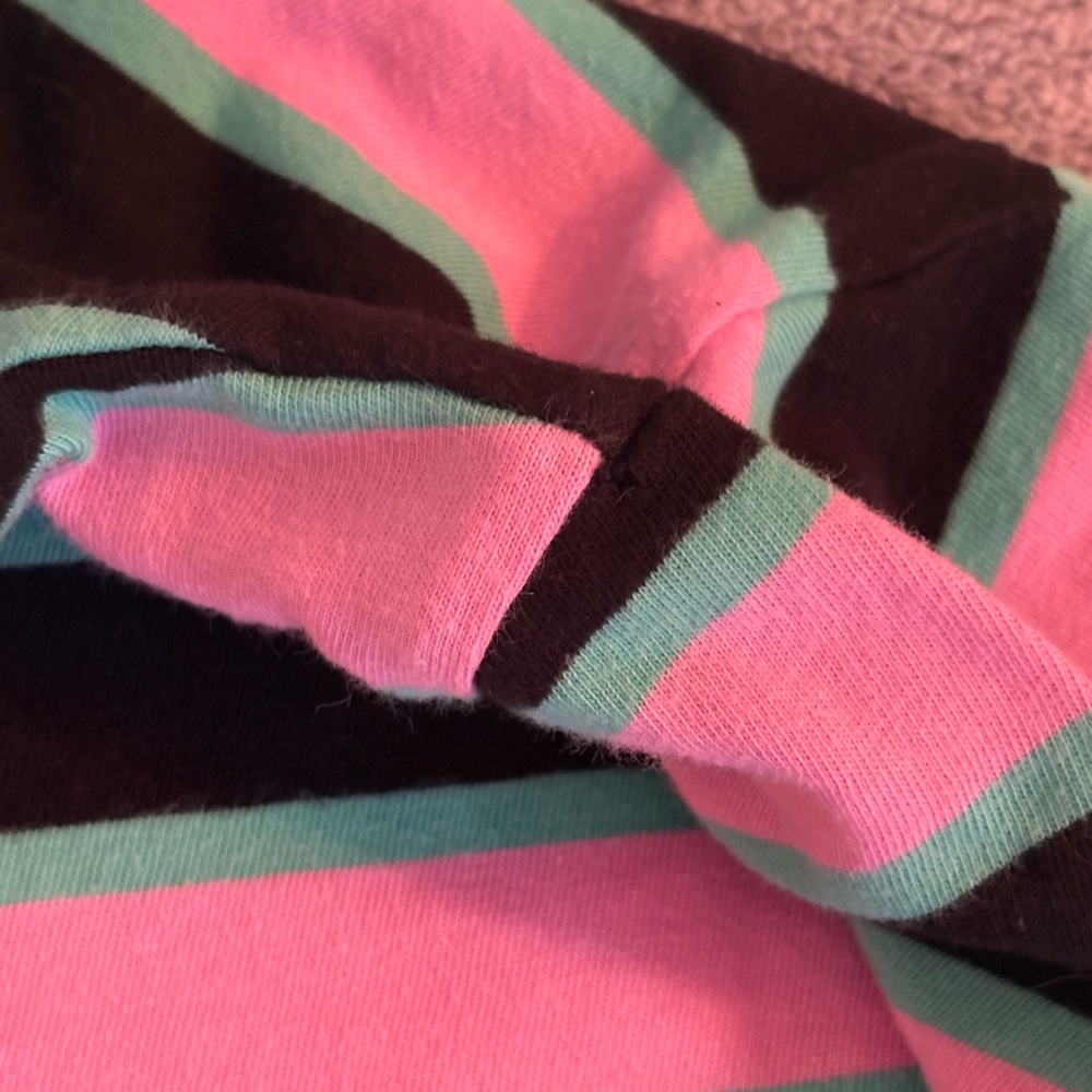 Vans Y2K Striped Pink and Black Juniors Large T-Shirt Short Sleeves Striped - Picture 7 of 8